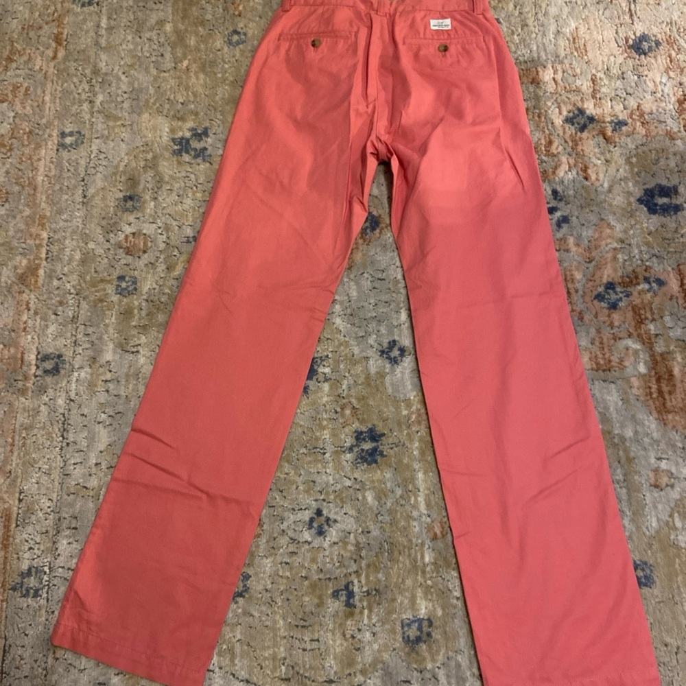 Vineyard Vines Pants Mens 30x34 Pink Chino Cotton Straight Leg Casual Flat Front - Picture 7 of 9